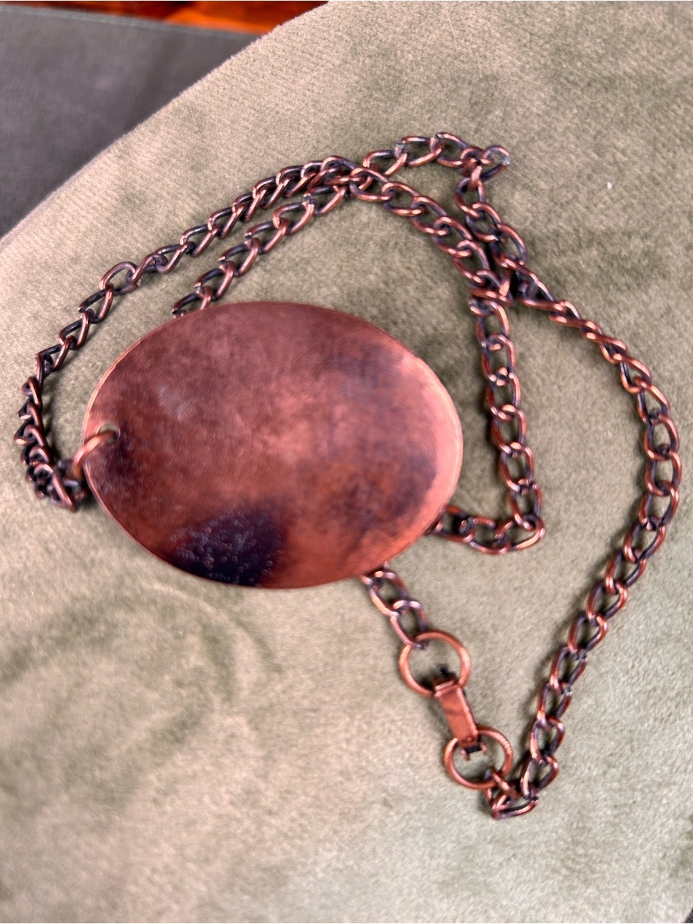 Niche Vintage Copper Cowboy Hat & Boots Pendant Necklace Western Southwestern - Picture 5 of 5